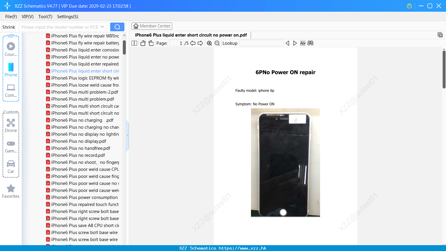 IPhone6 Plus Liquid Enter Short Circuit No Power On